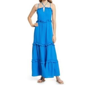 BTFL-life Blue Tiered Maxi Dress